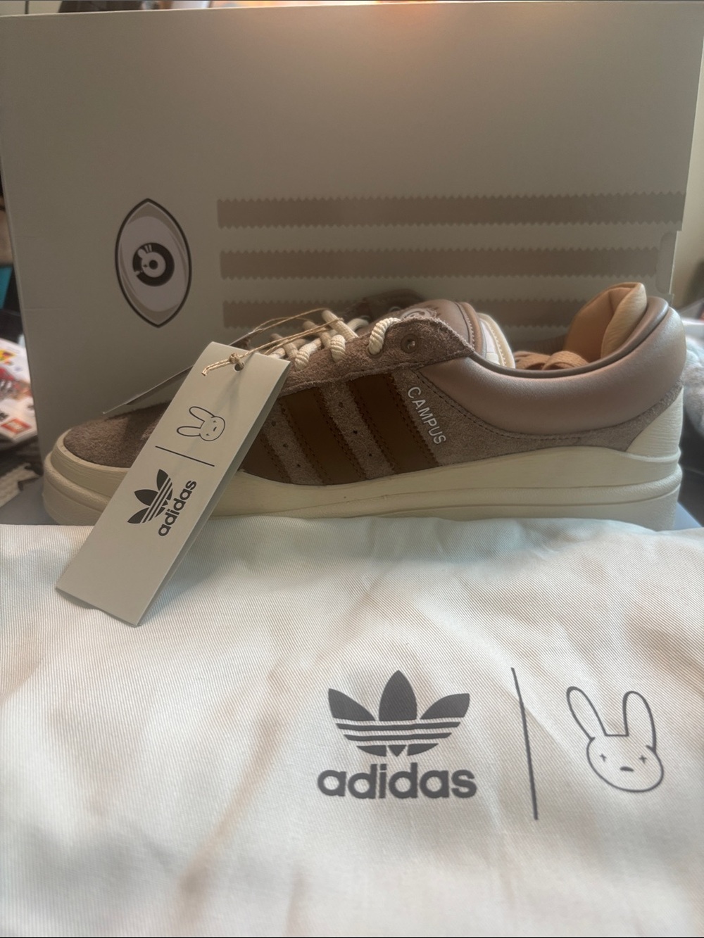 Bad Bunny adidas Campus Women’s Sneakers in Taupe and Cream